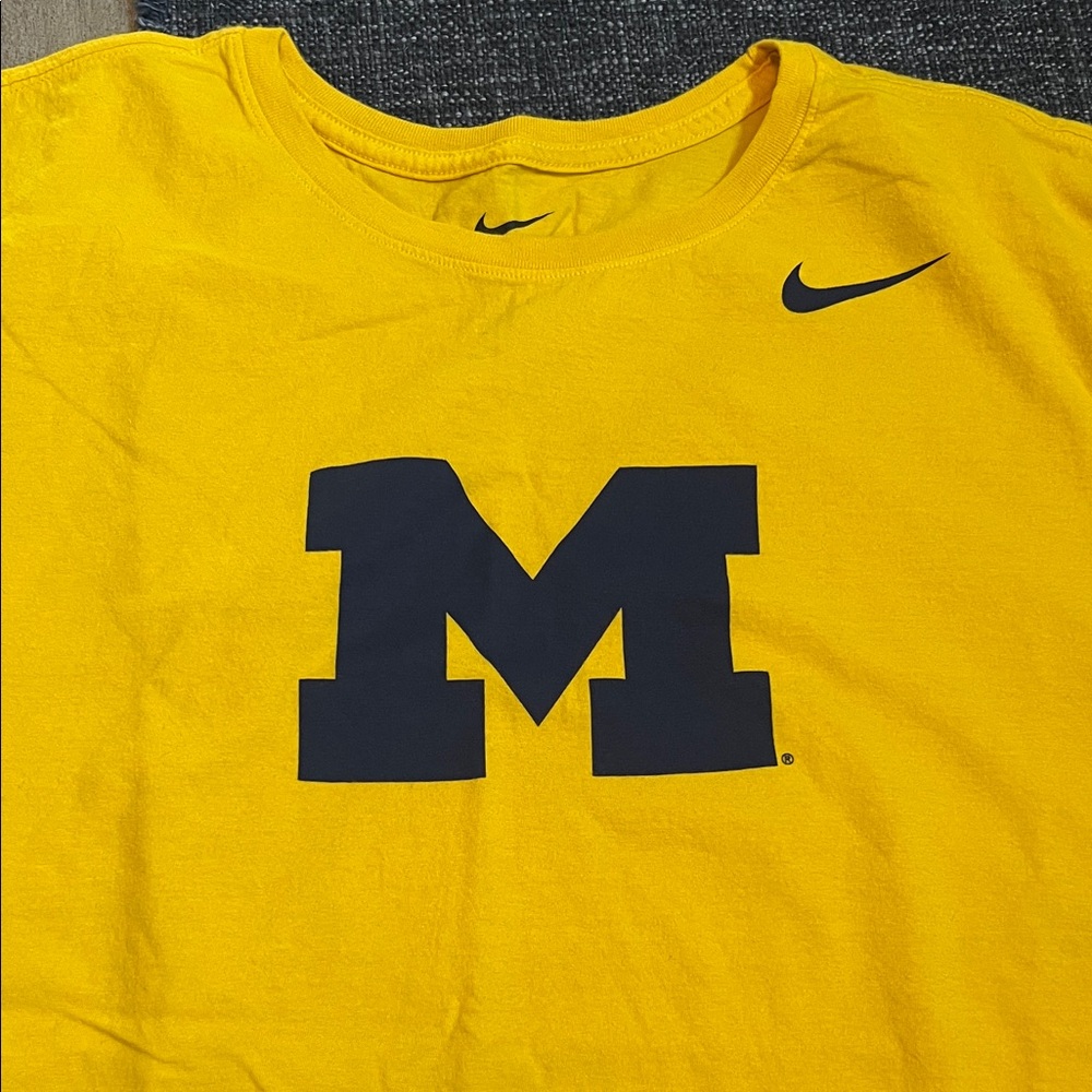 Nike Gold Tee with Navy Emblem